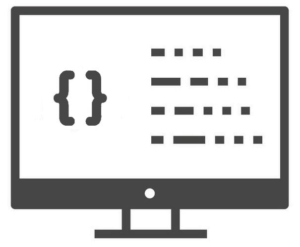 An schematic picture of the code of an algorithm.