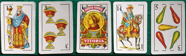 Imagen con unas cartas de una baraja española.