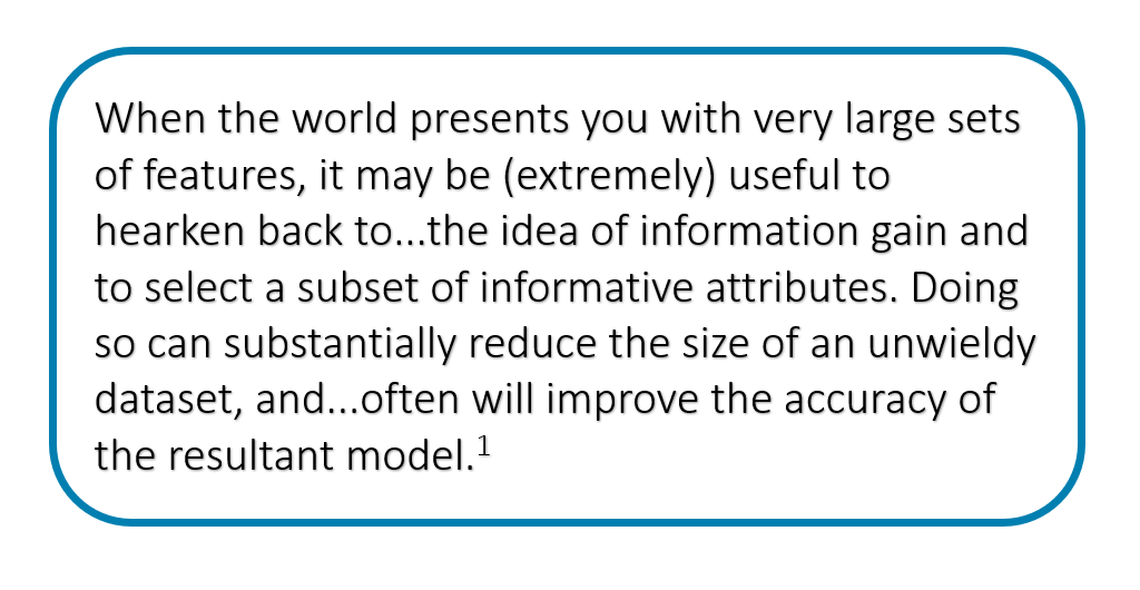 Quote on information gain