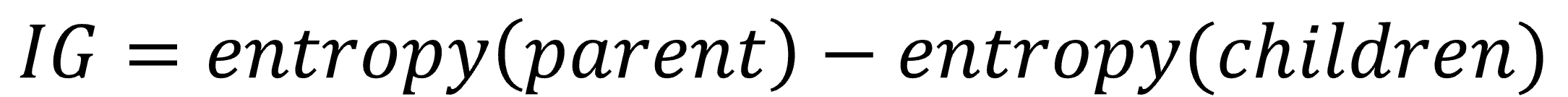 Information gain equation