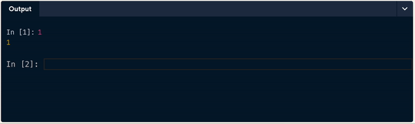 A gif showing how the output from the console can be supressed using a semicolon.
