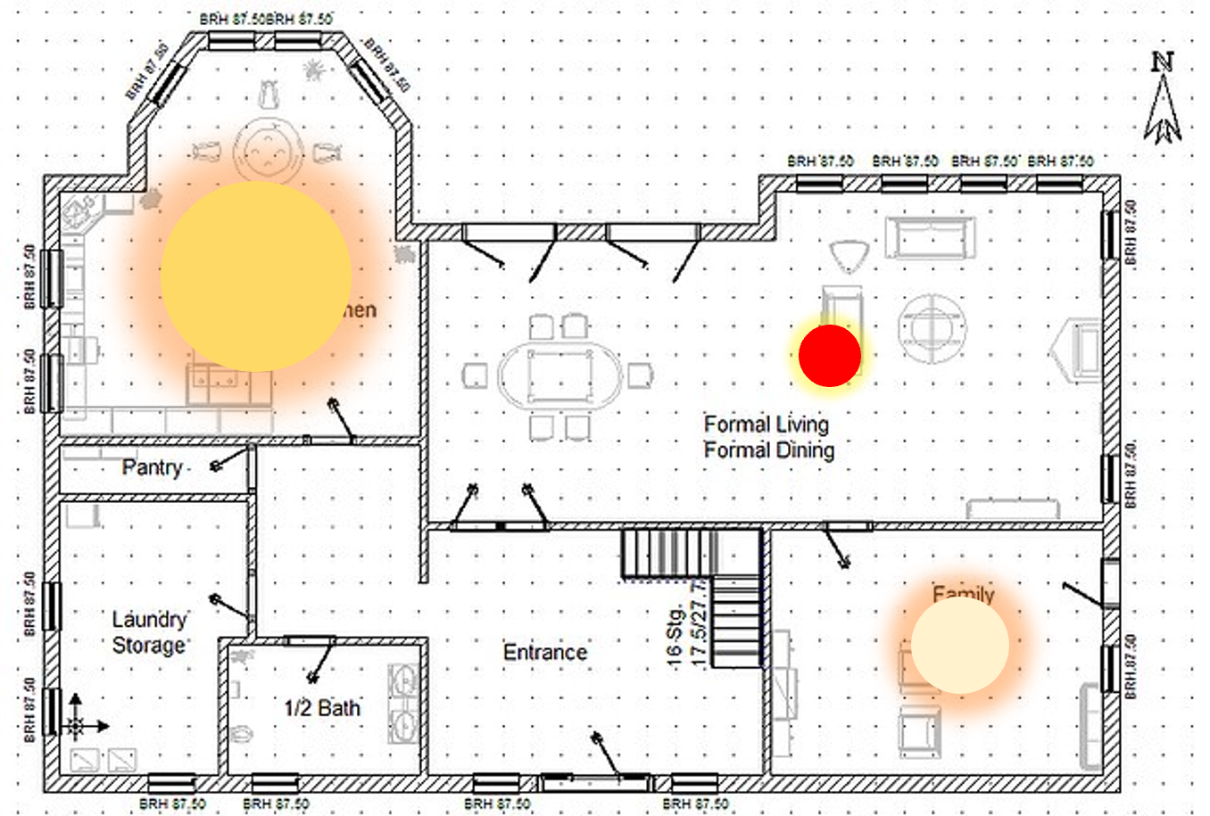 example of a point map on a custom background, size and colors