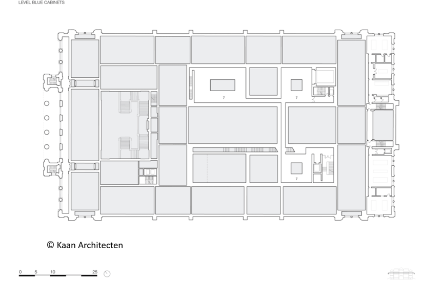 A 2D plan of a museum