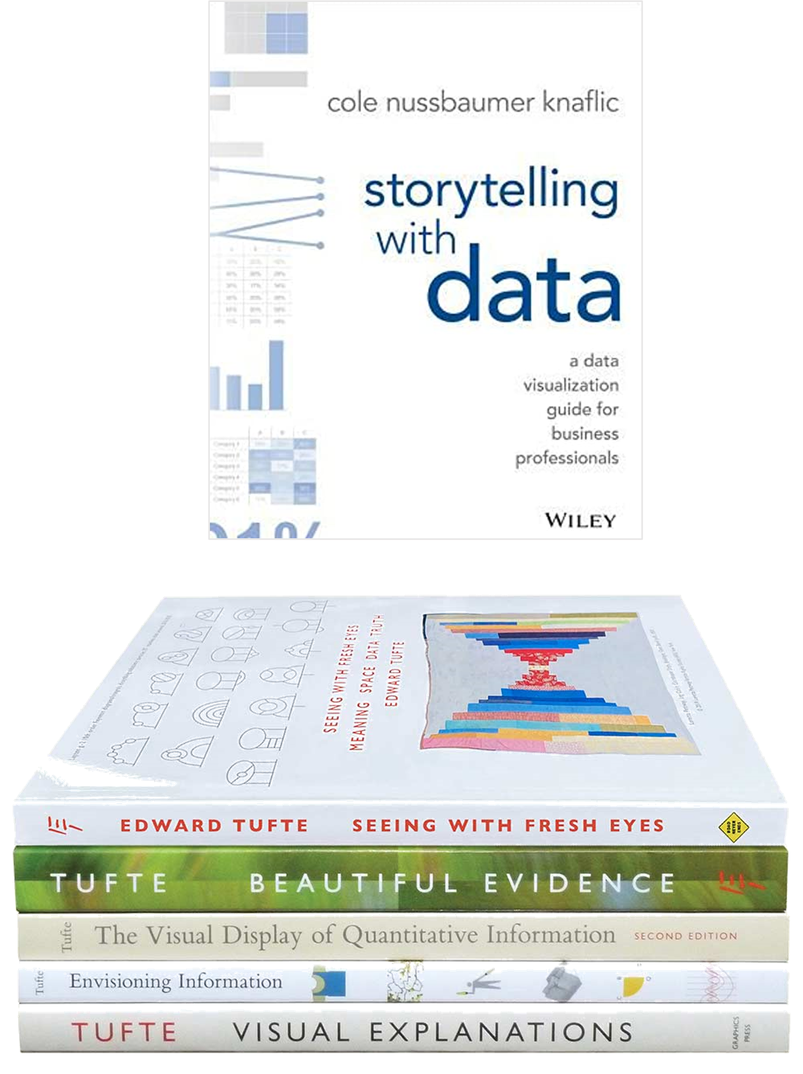 Examples of books on data visualization