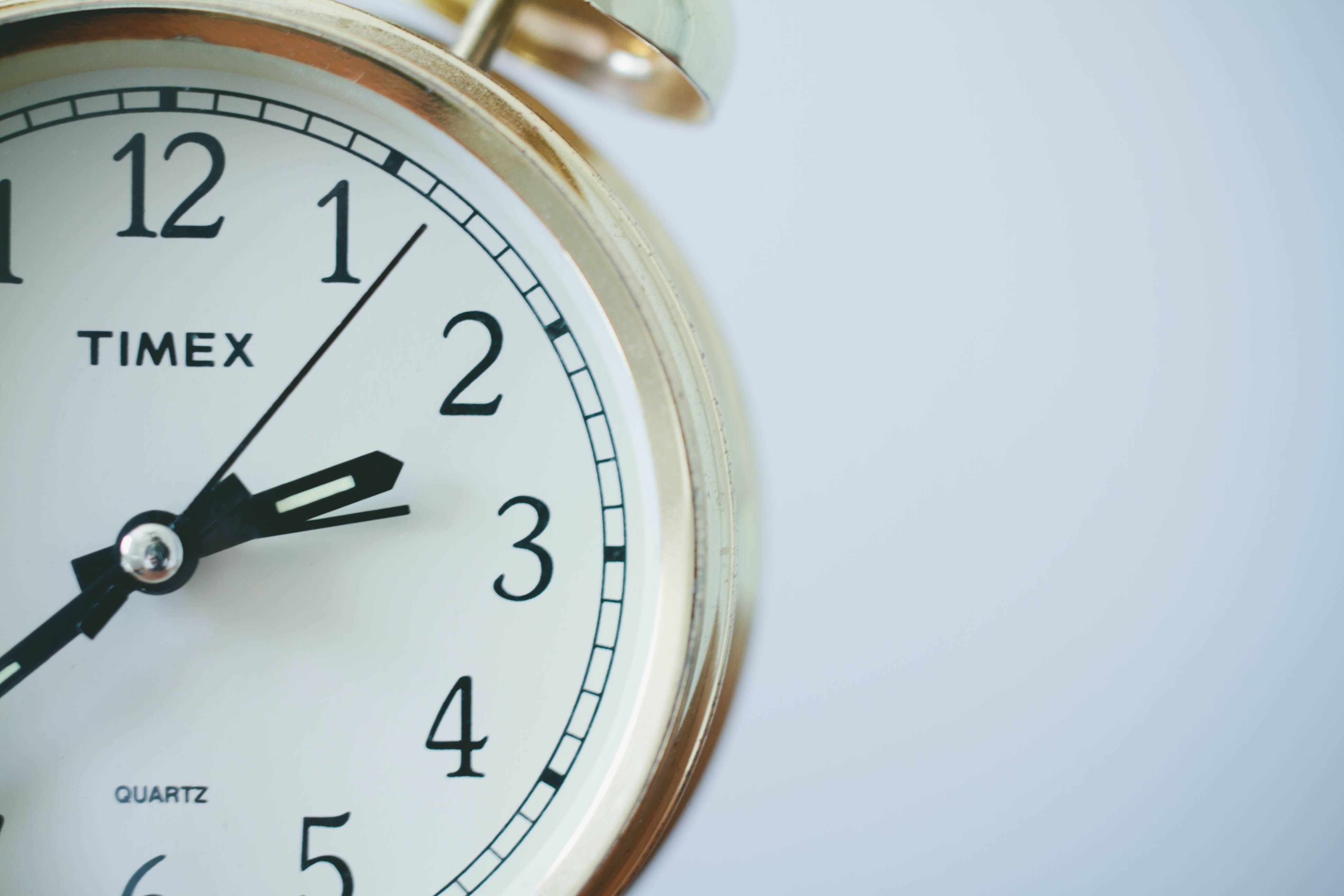 A visual of a ticking clock