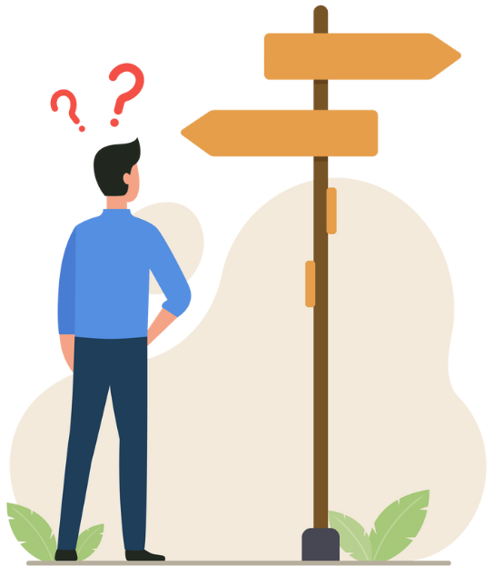 Man making decision