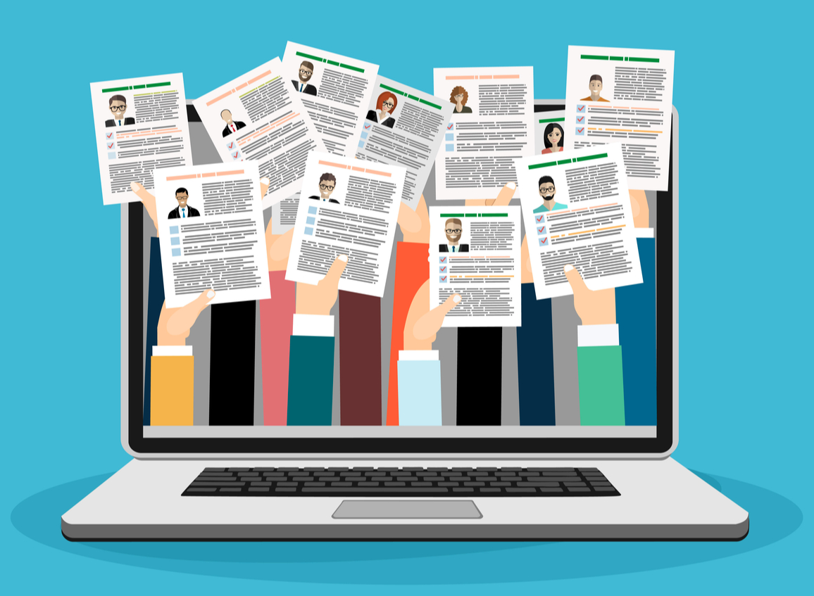 Job Market: Candidates holding up CVs