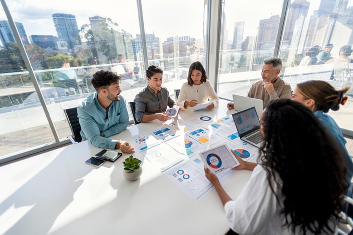 A group of people working together