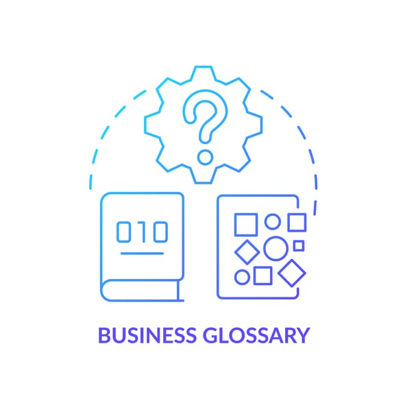 Icon of a business glossary