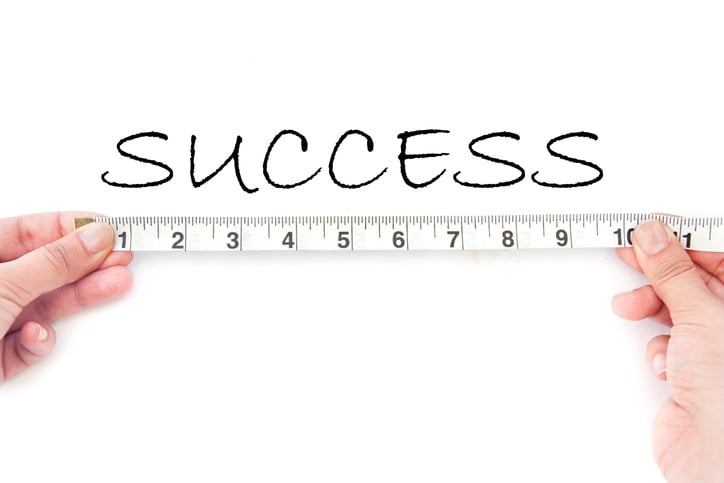 Image showing the word success next to a ruler