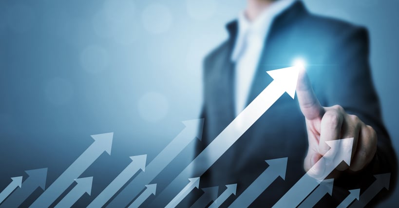 Graphic demonstrating success and business growth