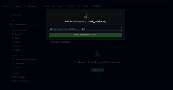 video adding Jasmin Ludolf as a Collaborator on our private repo