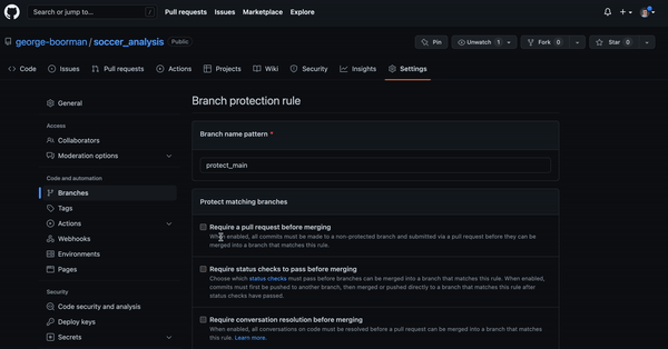 Video clicking Require a pull request before merging