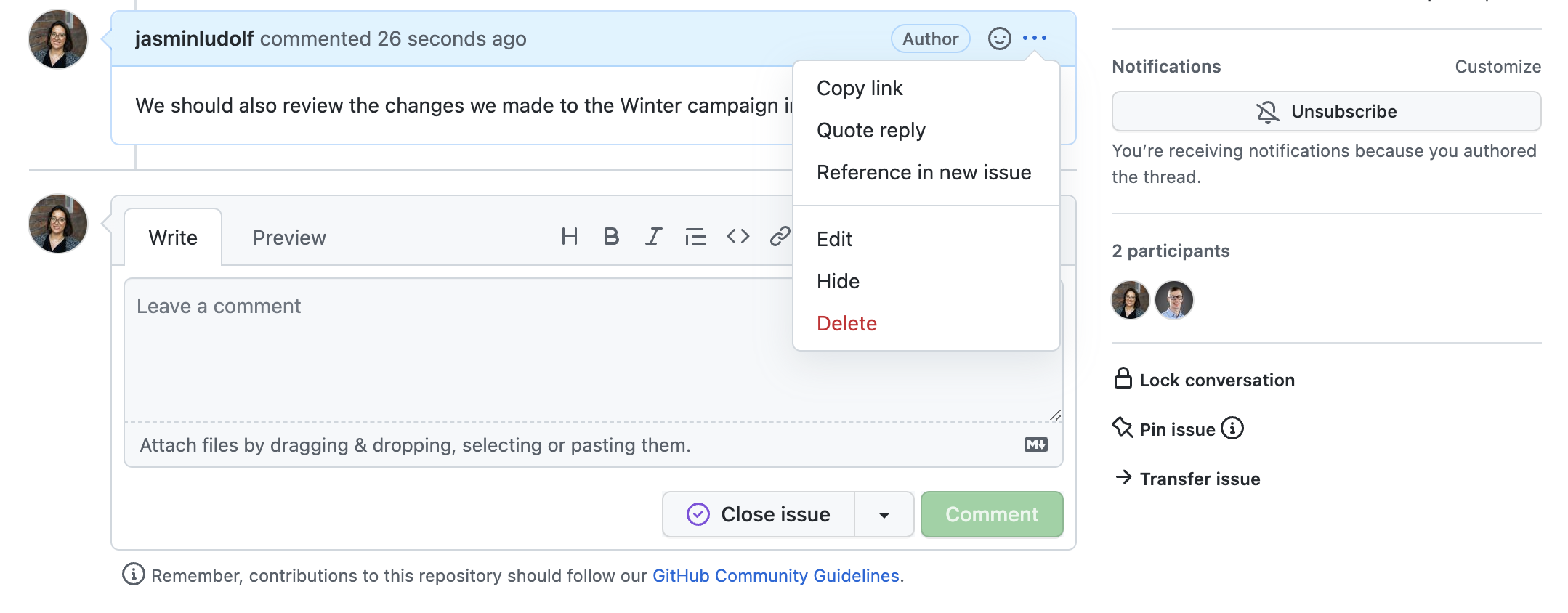 View to find the quote reply button
