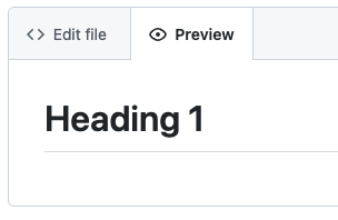 View of a markdown file preview page with the largest heading