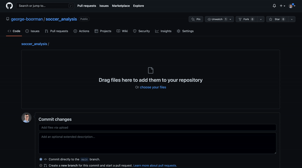 dragging a file to add it to the repo