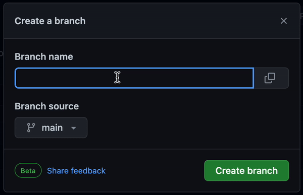 adding the branch name la liga and creating a branch