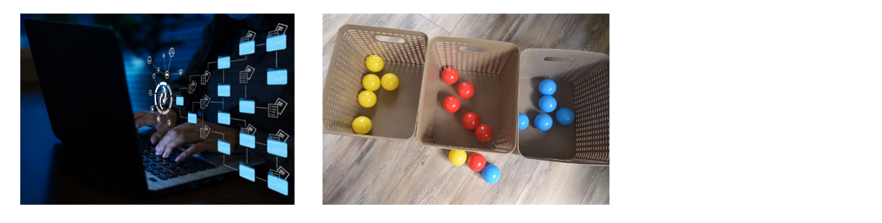 A file system; a sorting method