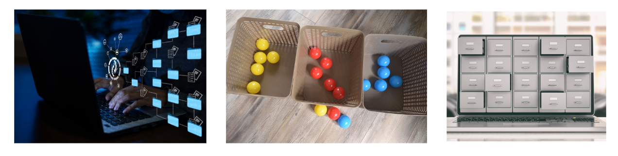 A file system; a sorting method; a data structure