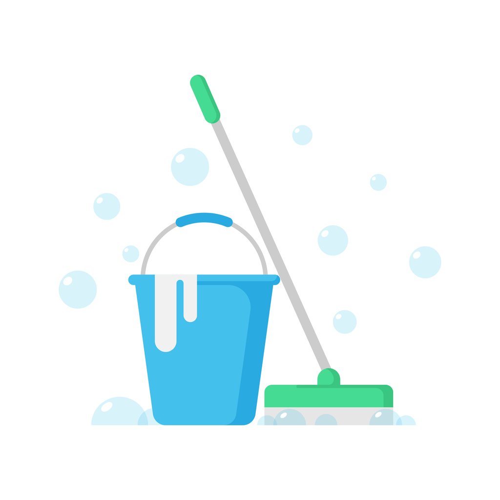 A mop and bucket.