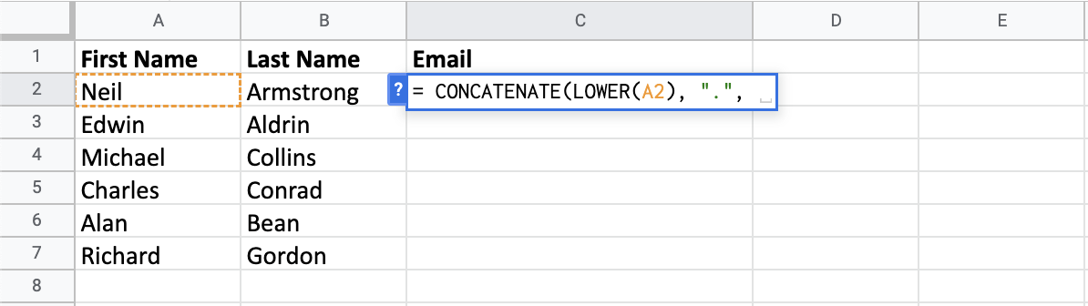 Astronaut email addresses.