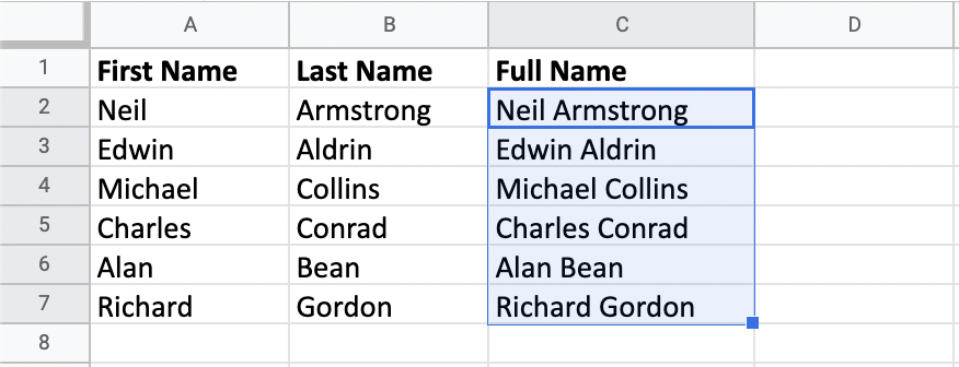 Astronaut names.