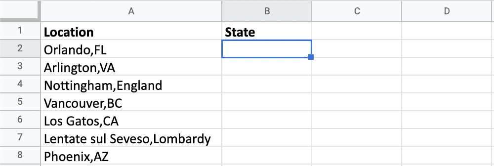 Extracting the state from location data.