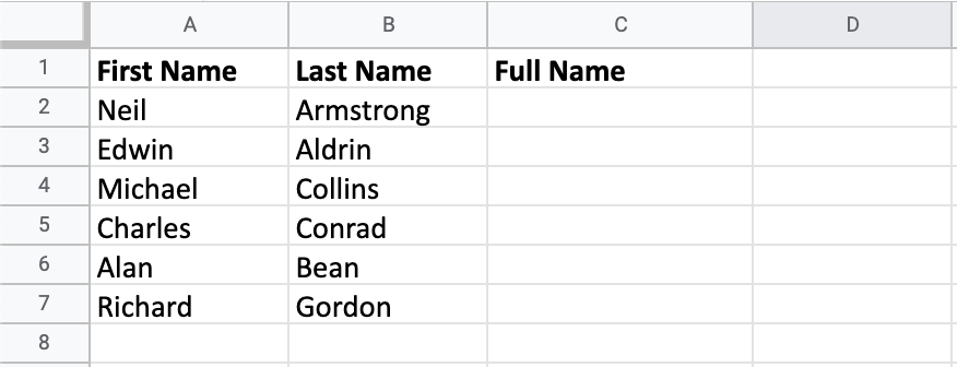 Astronaut names.