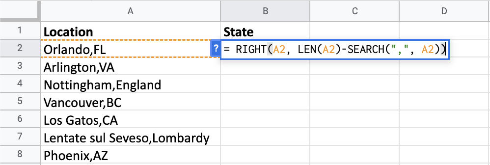 Extracting the state from location data.