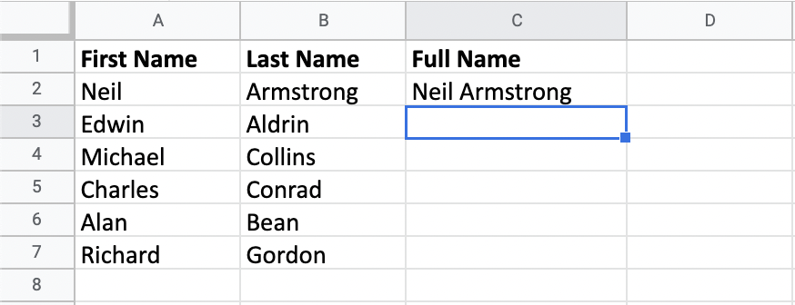 Astronaut names.