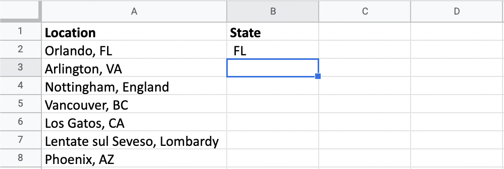 Extracting the state from location data.