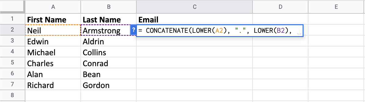 Astronaut email addresses.
