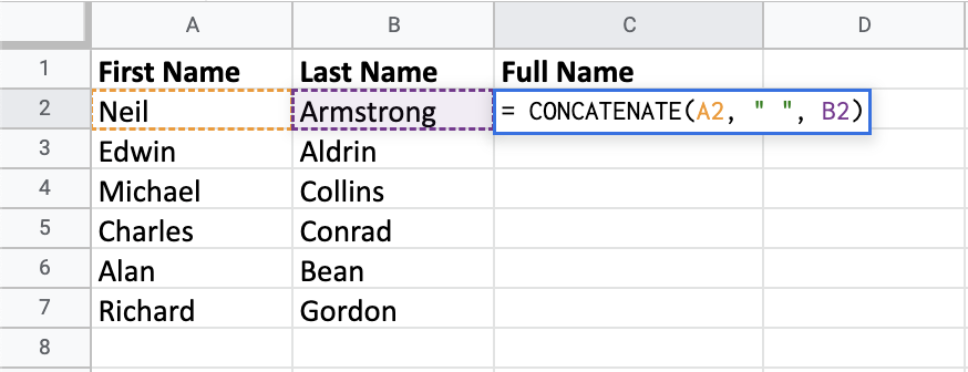 Astronaut names.
