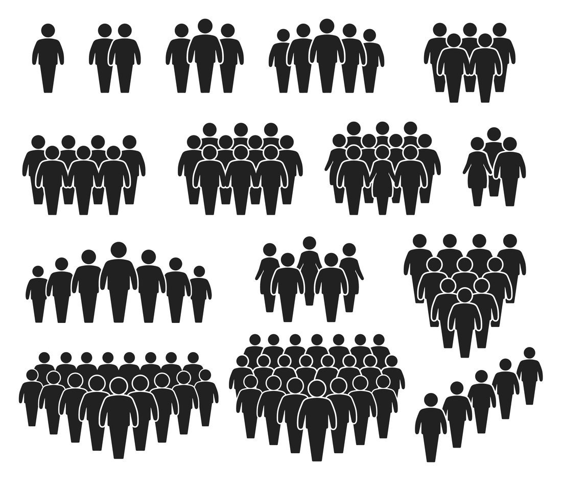 cluster of people