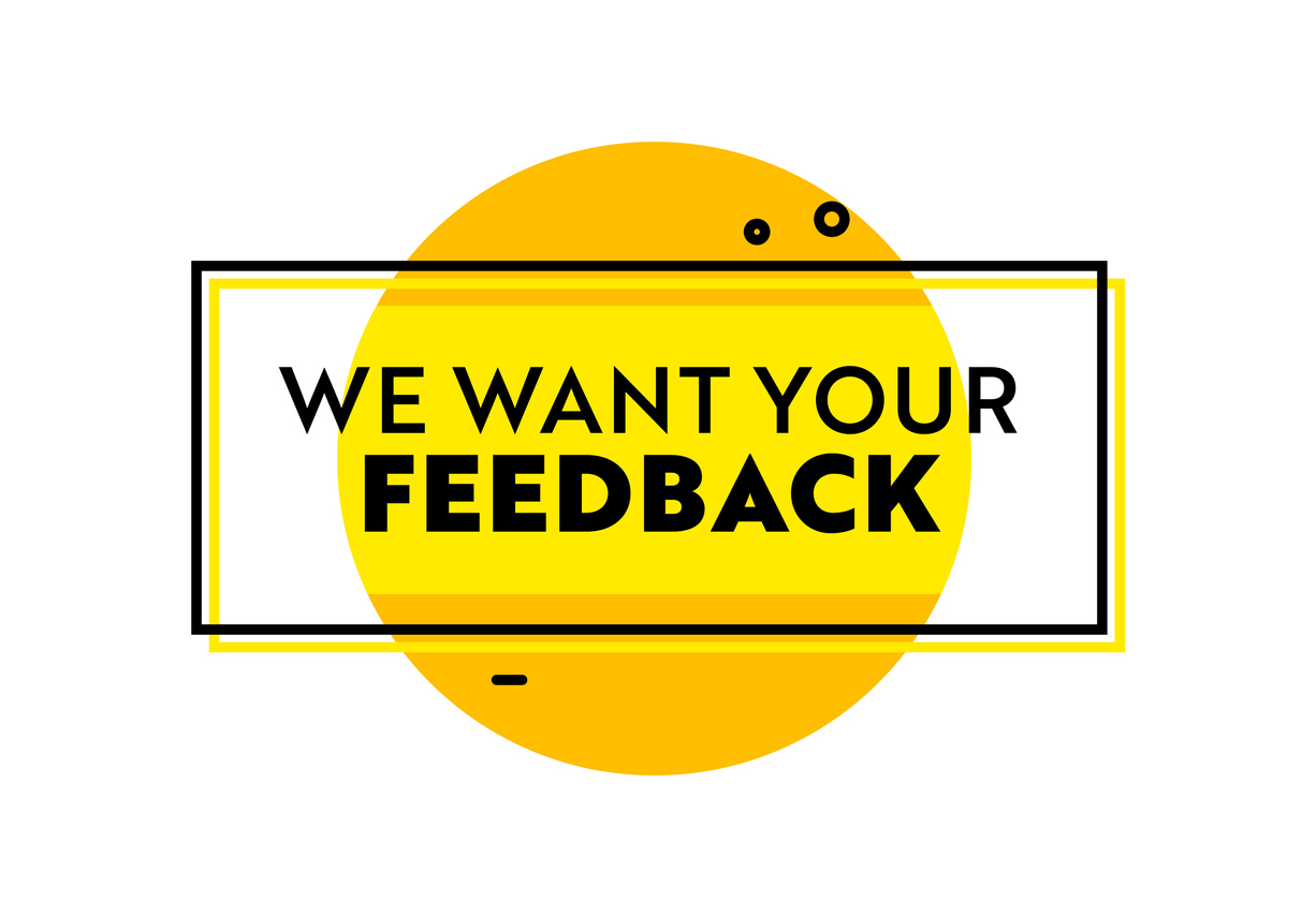 We Want Your Feedback Banner