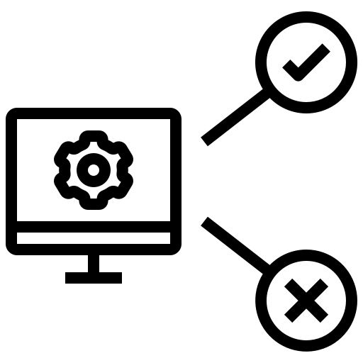 Illsutration of an automated decision where the computer decides on the outcome.