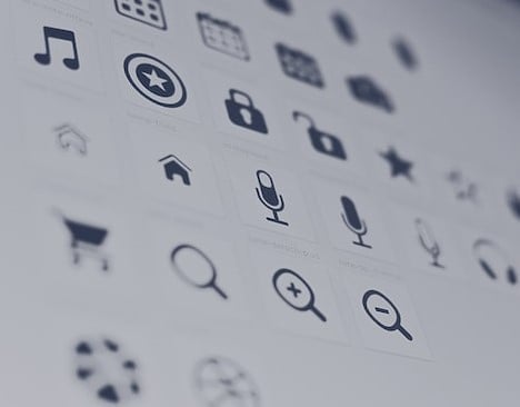 Illustration of multiple icons representing settings.
