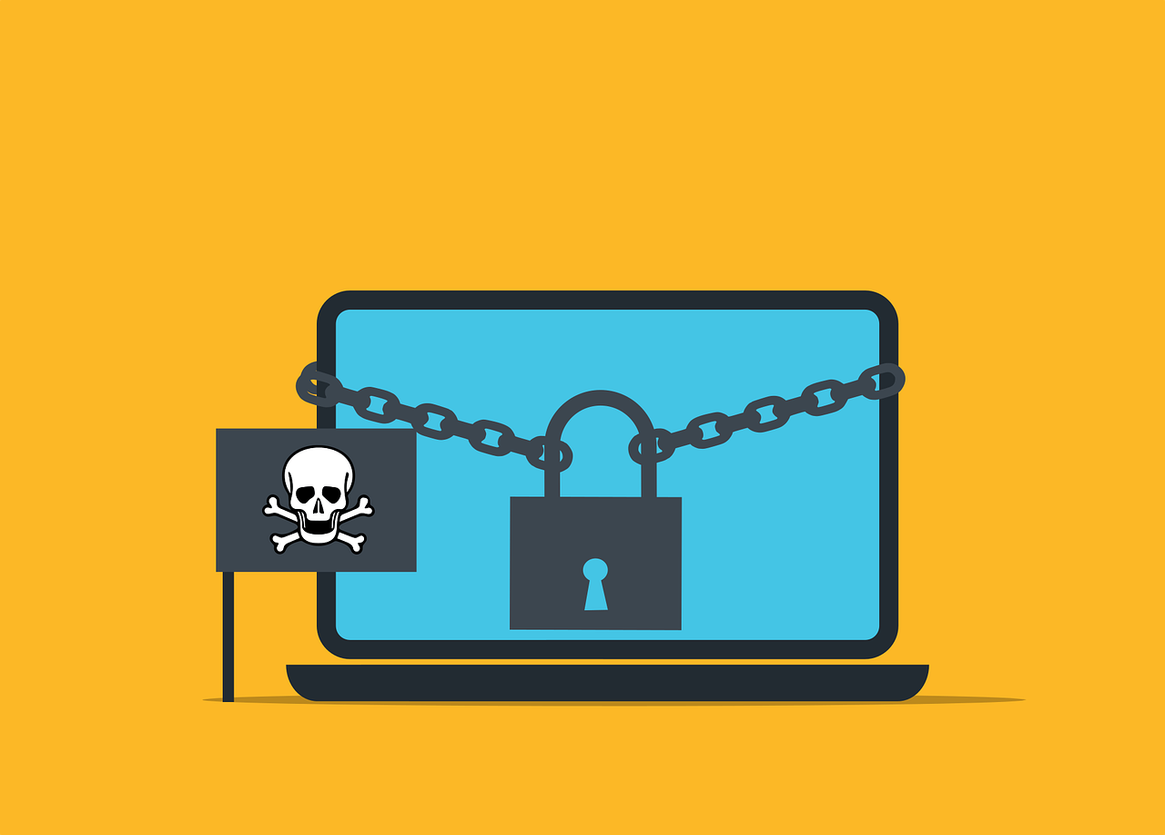 Illustration of computer data being inaccessible due to a malicious attack.