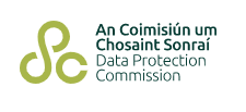 Logo of the Irish Supervisory Authority. The worlds Data Protection Commission written in Gaelic and English.