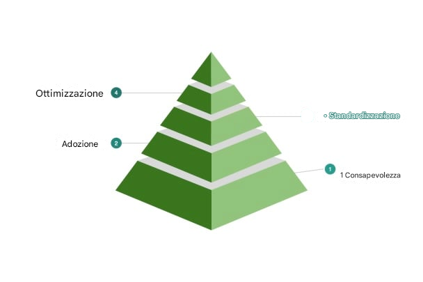 Il quarto livello del modello di maturità della cultura dei dati campione.