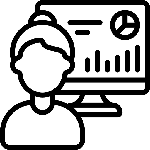 Ícone de uma cientista de dados
