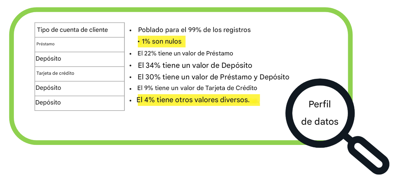 ejemplo de perfil de datos