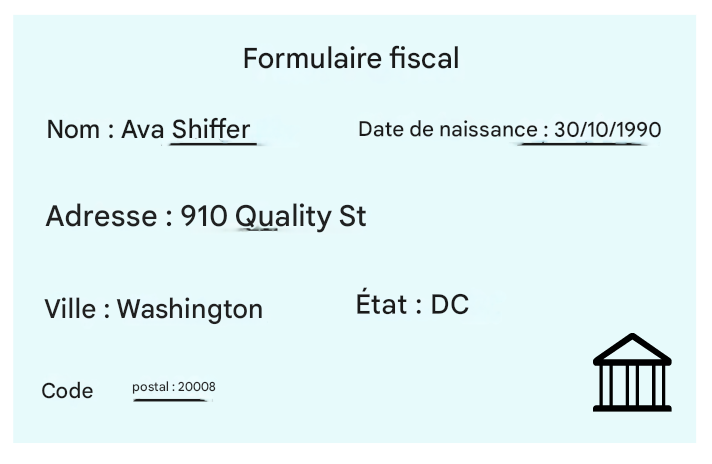 formulaire fiscal utilisé pour la comparaison de l’exactitude