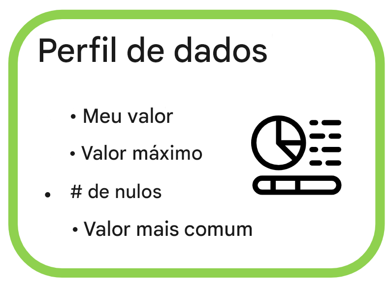 exemplos de perfil de dados, mínimo, máximo, contagem de nulos