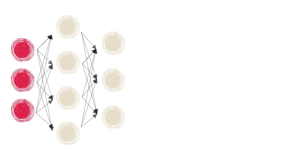 Illustration of a neural network with two hidden layers