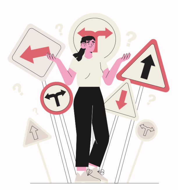 Woman looking for directions