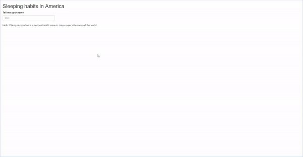 text output with interactions.