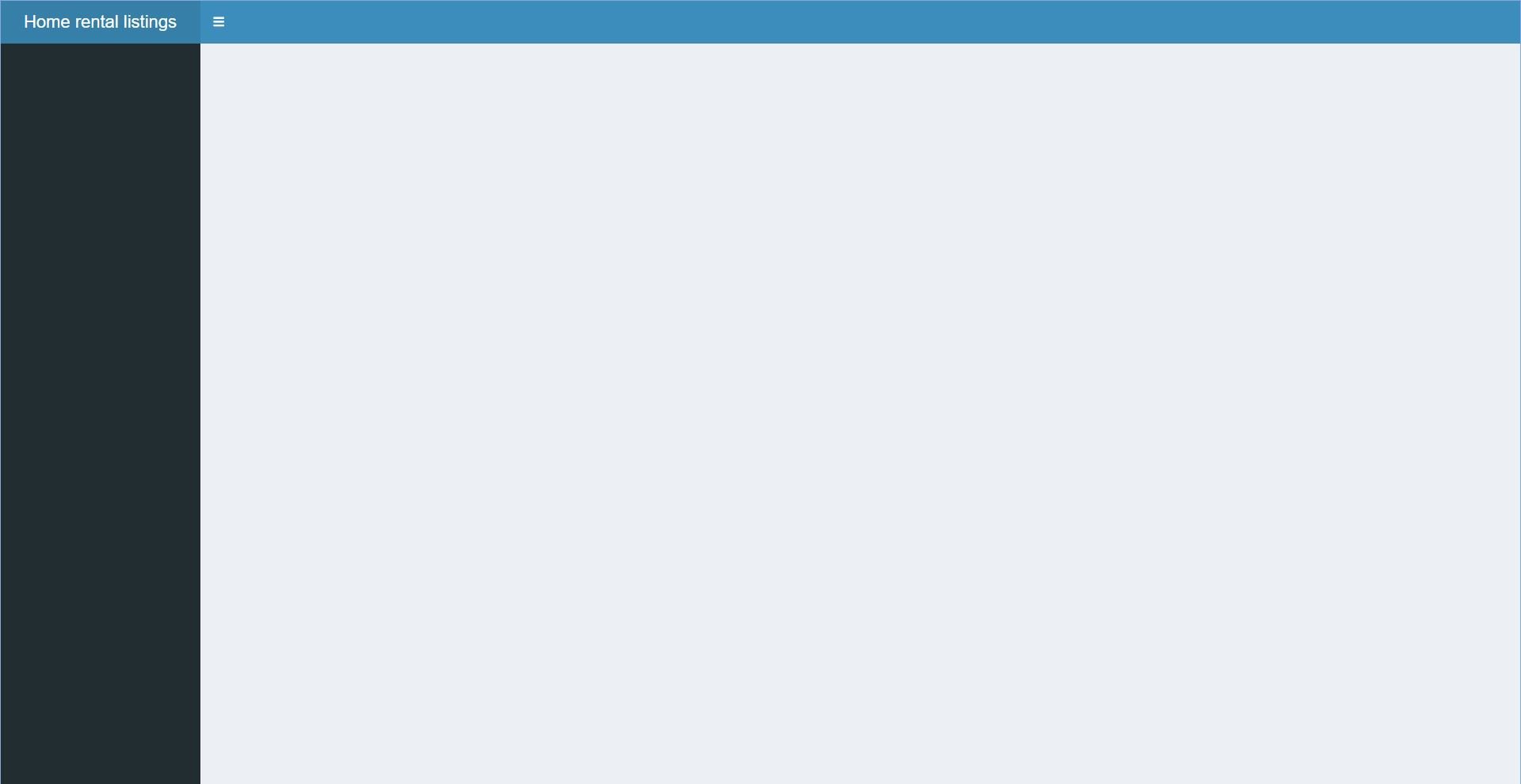 Carry out wireframing by setting up an empty shinydashboard with a desired title and sidebar buttons.