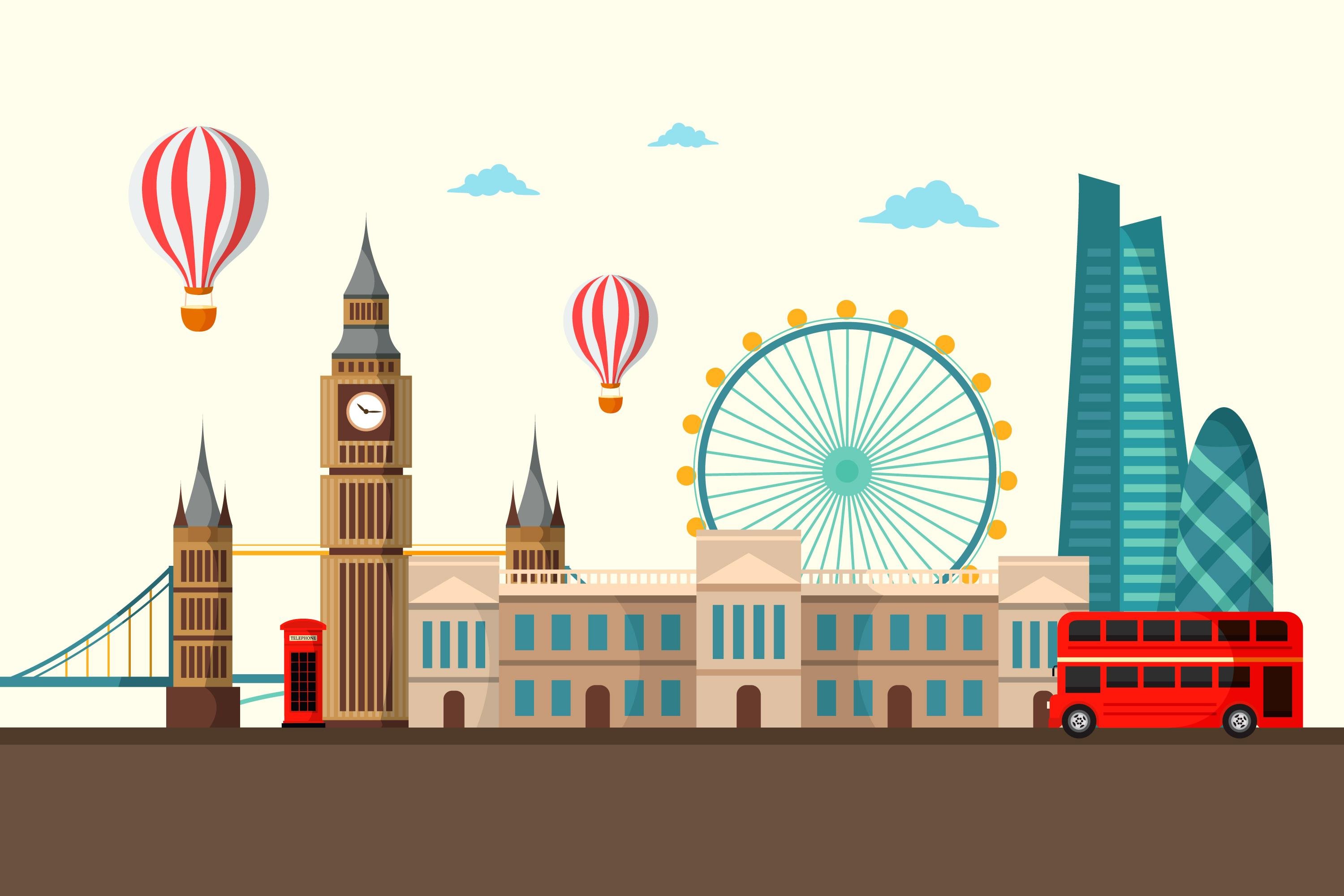 A graphic of London