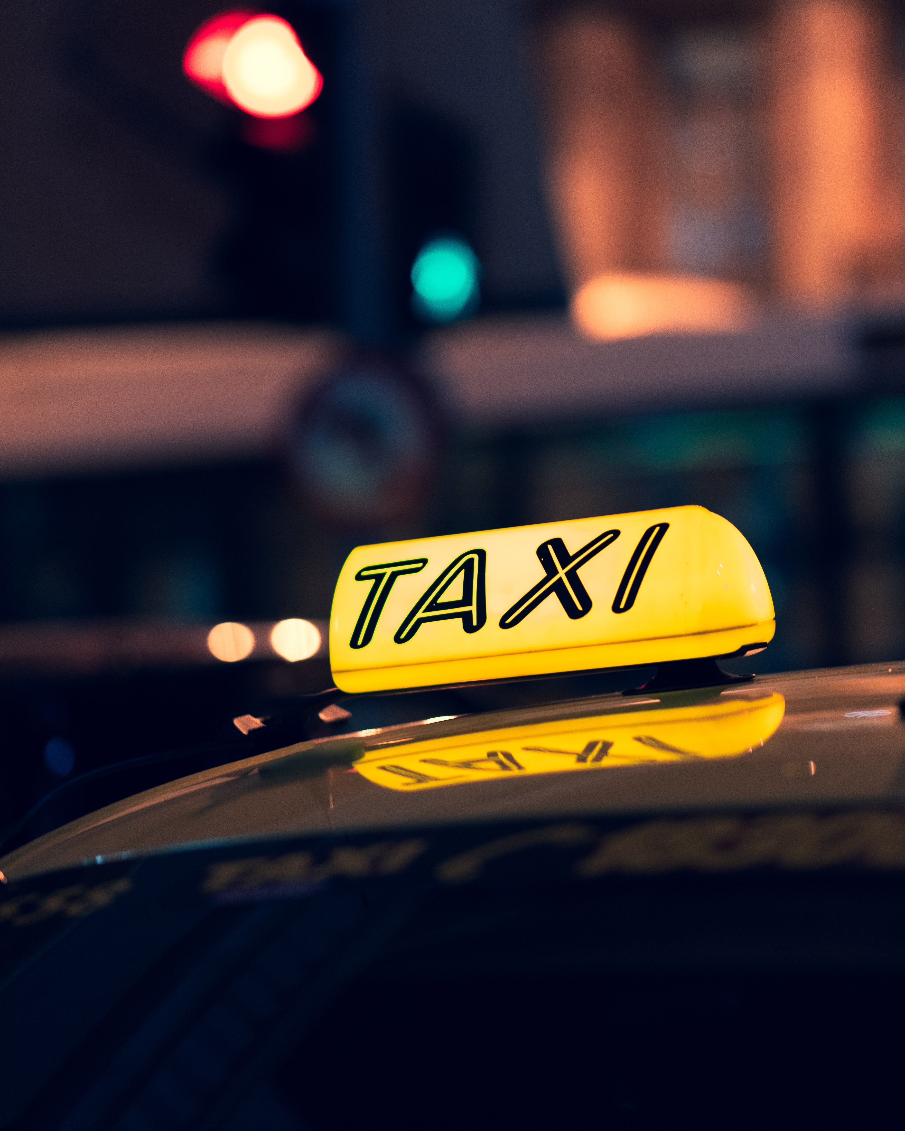 An image of a taxi which relates to taxi arrival prediction.
